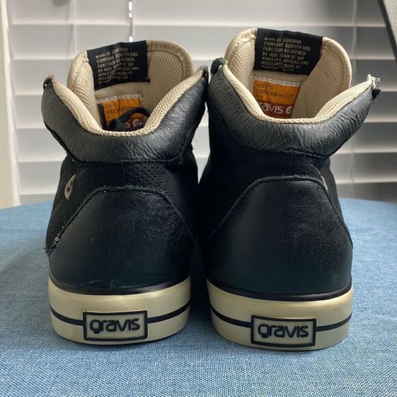 Gravis black men’s Lowdown Hi Cut hemp skate shoes size 11.5 - Picture 3 of 10